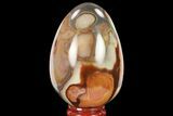 Polished Polychrome Jasper Egg - Madagascar #134585-1